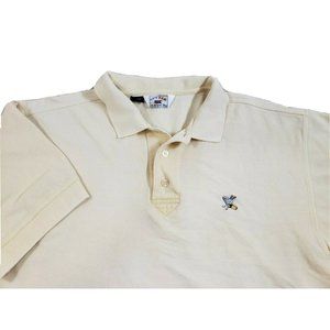 Winged Foot Golf Club Member Logo Polo Shirt XL Yellow Pique Cotton Invitational